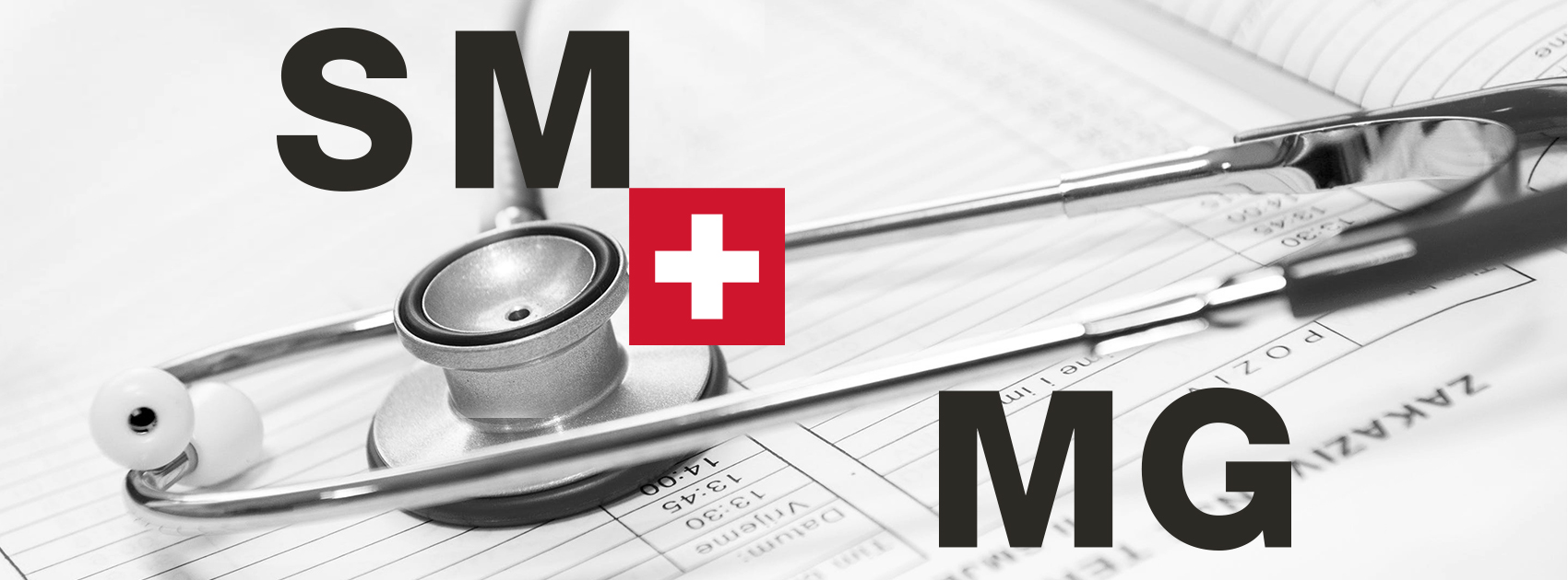 SMMG brand graphic with a stethoscope on a medical chart